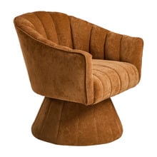 Leonor Upholstered Swivel Armchair
